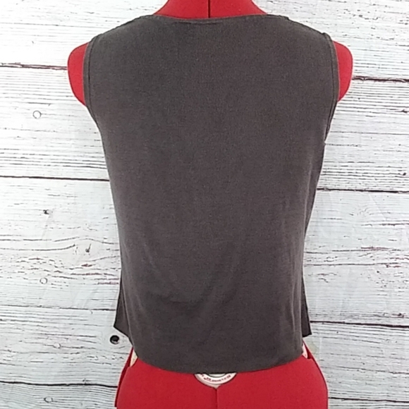 Caslon Sleeveless Square-Neck Silk Top Sz M - Picture 4 of 7
